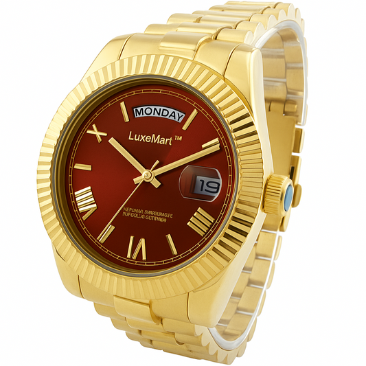 Reloj de Lujo LuxeMart™ – Esfera Roja
